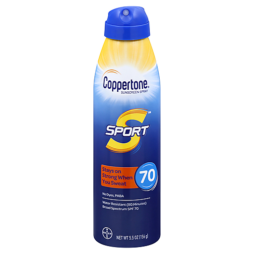 Coppertone Coppertone Sport Sunscreen Continuous Spray Broad Spectrum SPF 70, 5.5 Ounces Sunscreen