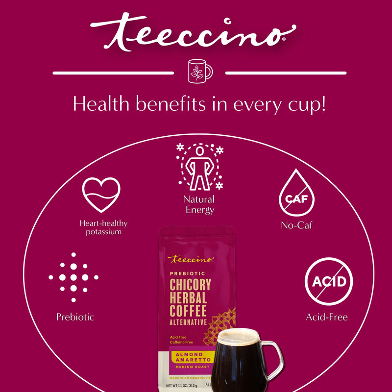 Teeccino Almond Amaretto Chicory Herbal Coffee Herbal Coffee