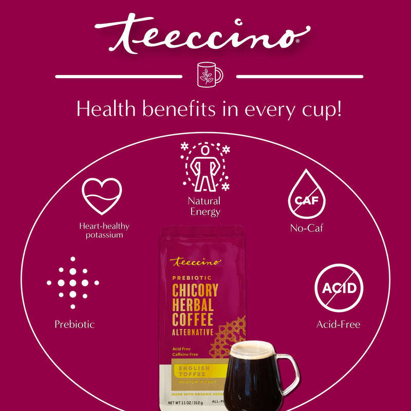 Teeccino English Toffee Herbal Coffee Herbal Coffee