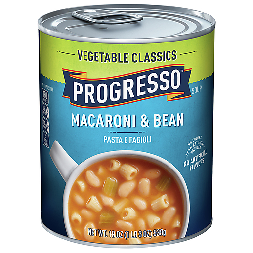 Progresso Progresso Vegetable Classics Macaroni & Bean Soup 19 Oz Can Soups & Broths White Smoke
