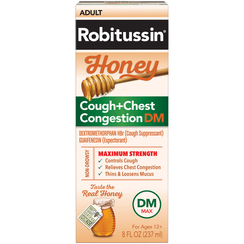 Robitussin Robitussin® Maximum Strength Honey Cough + Chest Congestion DM (8 fl oz) Honey Bisque