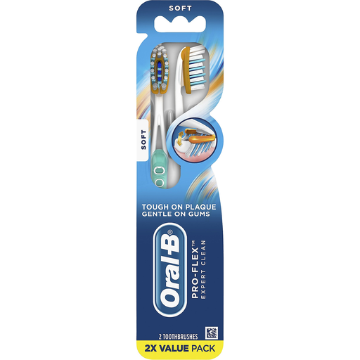 Oral-B Oral-B Pro-Flex, Toothbrush, Soft, 2 Toothbrushes Toothbrushes