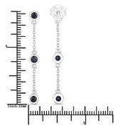 Bids.com 0.66 Carat Genuine Blue Sapphire .925 Sterling Silver Earrings Earrings