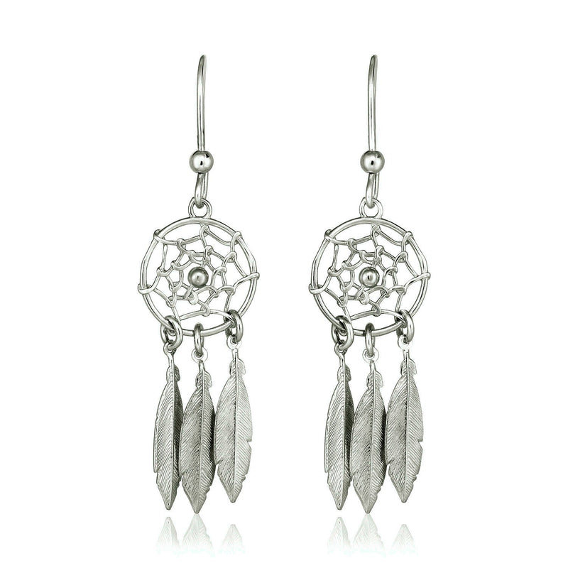 Bids.com Sterling Silver Dream Catcher Dangle Earrings Earrings