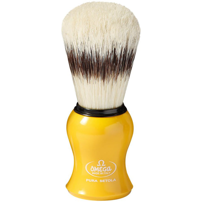 Omega Pure Bristle Shaving Brush With Stand (Assorted Colors) #80265