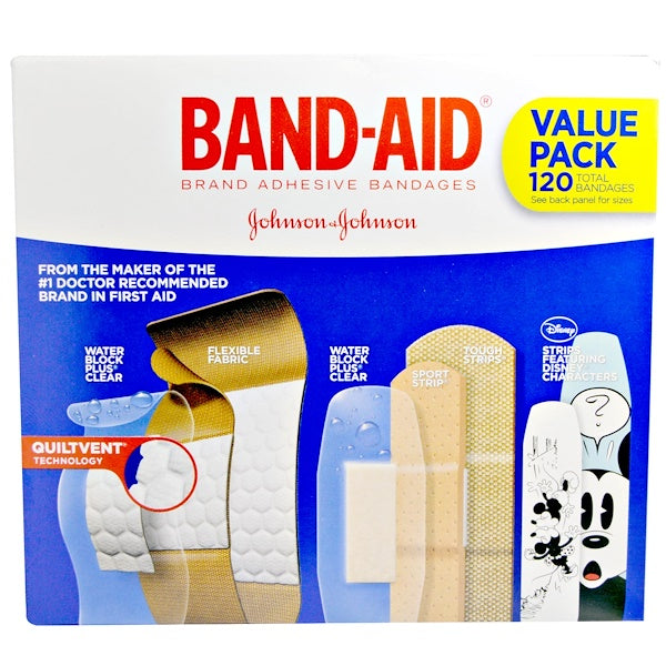 Band-Aid Brand Band-Aid Brand Bandages, Adhesive, Assorted Sizes, Family Pack First Aid Lavender