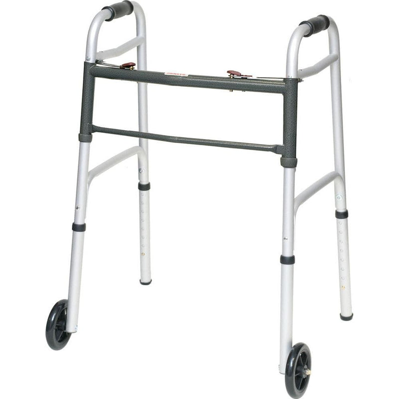 ProBasics ProBasics Two Button Release Aluminum Folding Walker With 5" Wheels Walkers