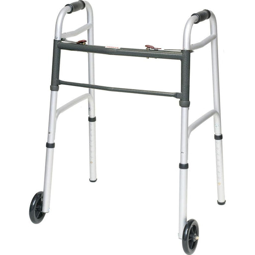 ProBasics ProBasics Two Button Release Aluminum Folding Walker With 5" Wheels Walkers