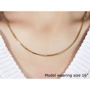 Bids.com 1.6mm 14K Yellow Gold Classic Box Chain Necklaces