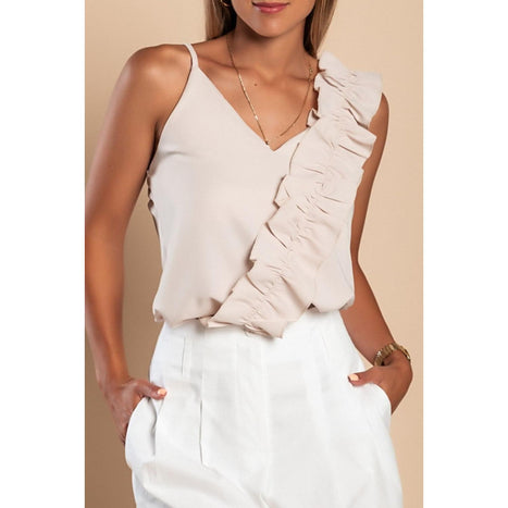 Ruffled V-Neck Cami