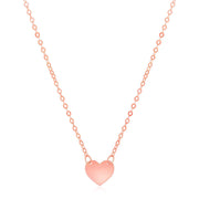 Bids.com 14k Rose Gold Polished Mini Heart Necklace Necklaces