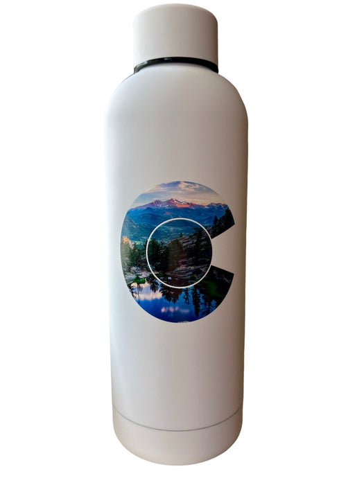 Double Walled Colorado Rocky Mountain Stainless Steel Water Bottle