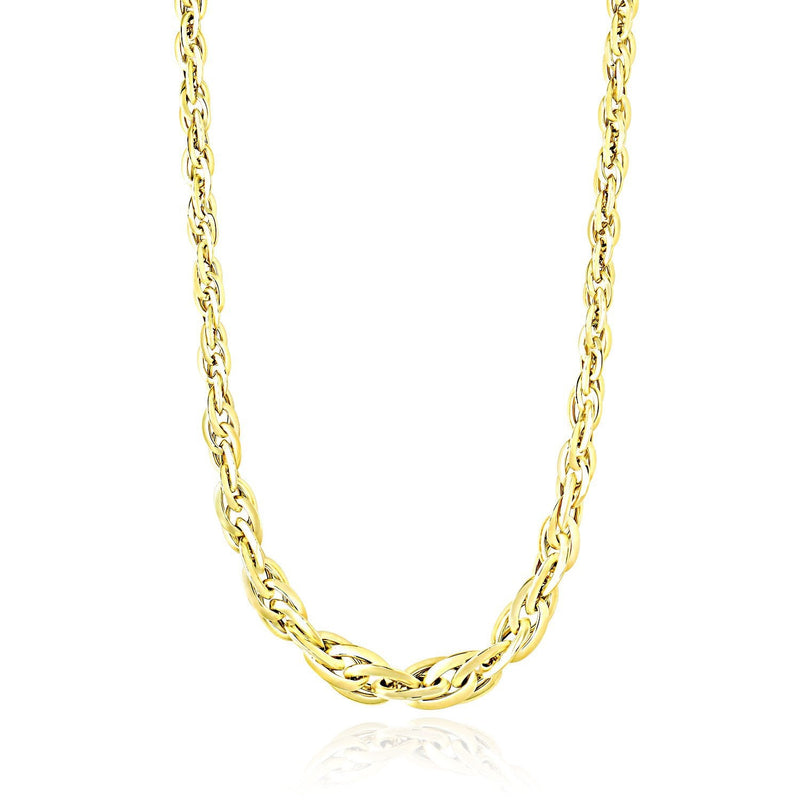 Bids.com Polished Double Oval Link Chain Necklace in 14k Yellow Gold Necklaces