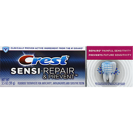 Crest Crest Sensi-Repair And Prevent Toothpaste 3.5 Oz Toothpaste Light Gray