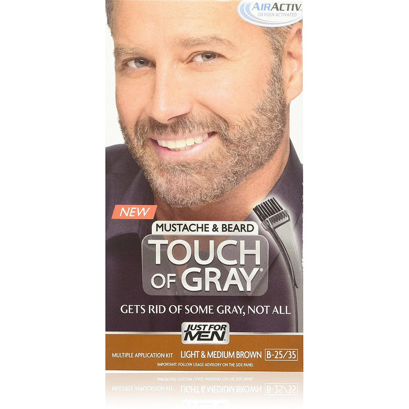 0 Just For Men Touch Of Gray Mustache & Beard Color - Light & Med Brown Hair Color