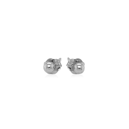 Bids.com 14k White Gold Spherical Stud Earrings (3.0 mm) Earrings