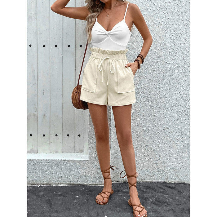 Paperbag Waist Shorts with Pockets