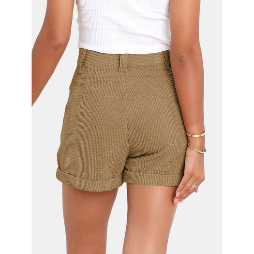 High Waist Shorts with Pockets