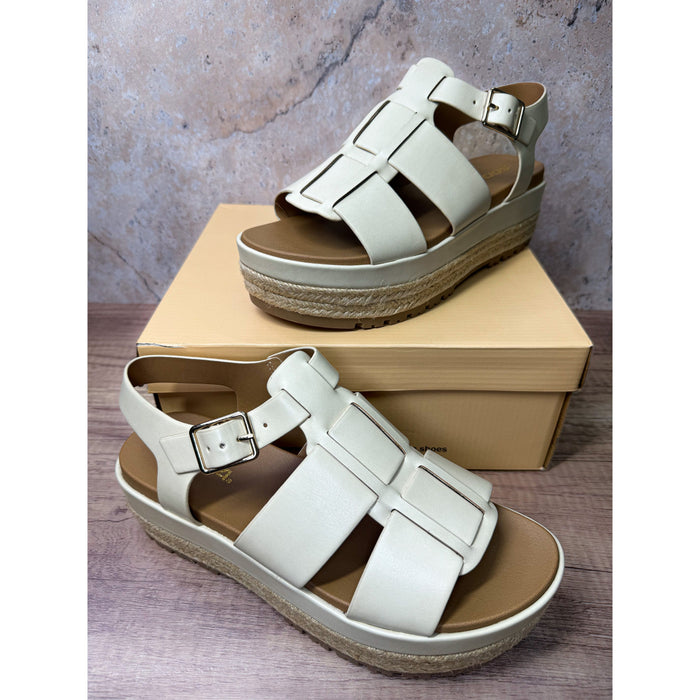 Bethani Sandal in Bone