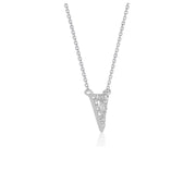 Bids.com Diamond Inverted Triangle Pendant in 14k White Gold Necklaces