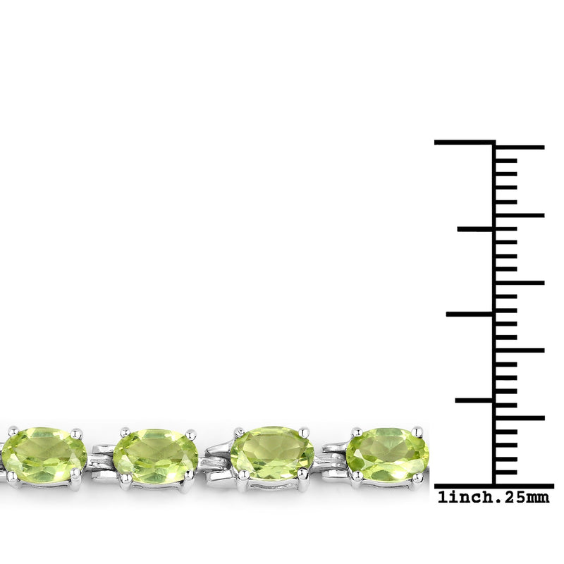 Bids.com 8.61 Carat Genuine Peridot .925 Sterling Silver Bracelet Bracelets