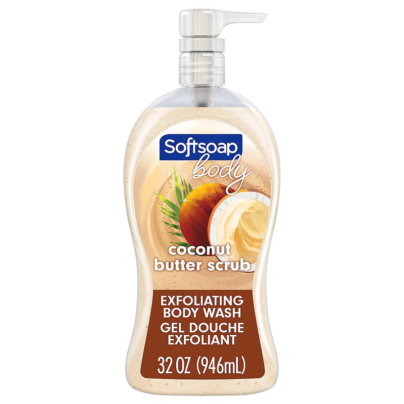 Softsoap Softsoap Coconut & Butter Scrub Exfoliating Body Wash Pump - 32 Fl Oz Body Wash