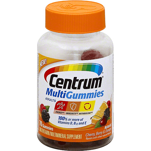 Centrum Centrum Multivitamin Gummies For Adults, Cherry/berry/orange Vitamins & Supplements