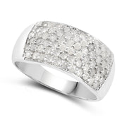 Bids.com 1.21 Carat Genuine White Diamond .925 Sterling Silver Ring Rings