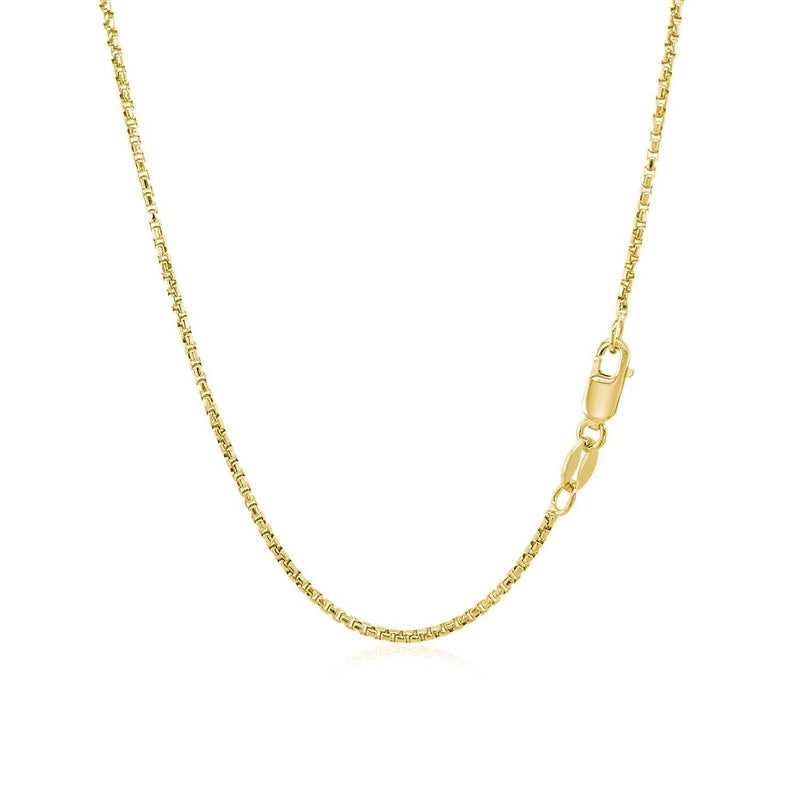 Bids.com 14k Yellow Gold Round Box Chain 1.35 mm Necklaces