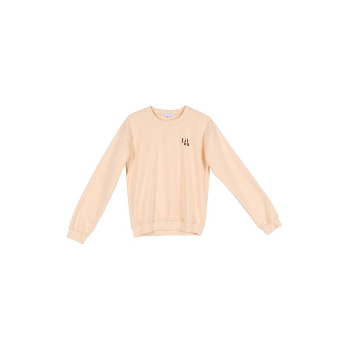 Cream Sweat Shirt With Embo