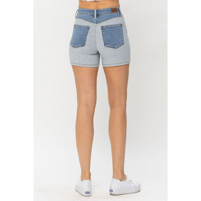 Judy Blue Color Block Denim Shorts