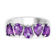 Bids.com 1.85 Carat Genuine Amethyst .925 Sterling Silver Ring Rings