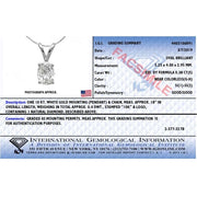 Bids.com IGI Certified 10K White Gold 3/8 cttw Prong Set Diamond Oval Pendant Necklace (I-J Color, I1 Clarity) - Size 18" Necklaces