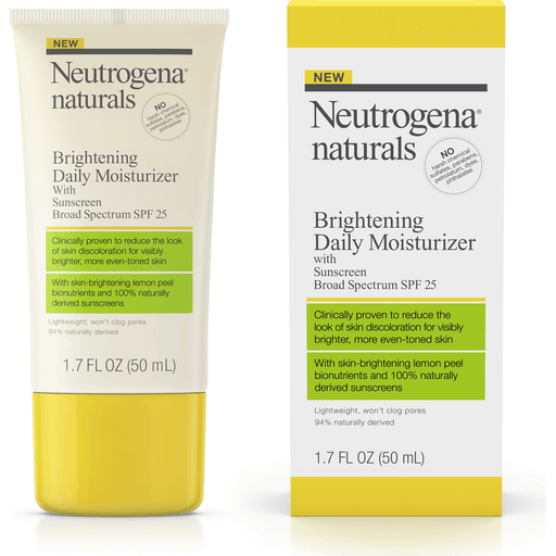 Neutrogena Neutrogena Naturals Brightening Daily Moisturizer With Sunscreen Broad Spectrum SPF 25, 1.7 Fl. Oz Lotion & Moisturizer White Smoke