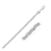 Bids.com 3.5mm 14k White Braided Foxtail Anklet Accessories