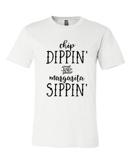 Chi Dippin and Margarita Sippin Crewneck Tee