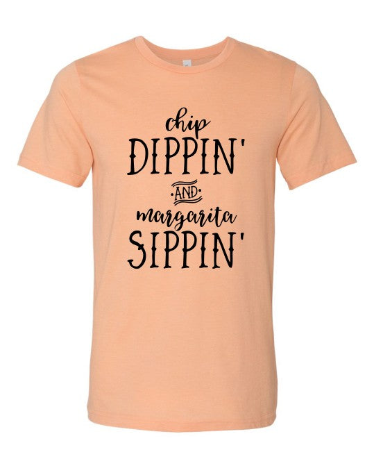 Chi Dippin and Margarita Sippin Crewneck Tee