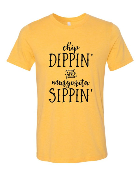 Chi Dippin and Margarita Sippin Crewneck Tee