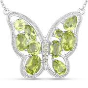 Bids.com 4.65 Carat Genuine Peridot .925 Sterling Silver Necklace Necklaces