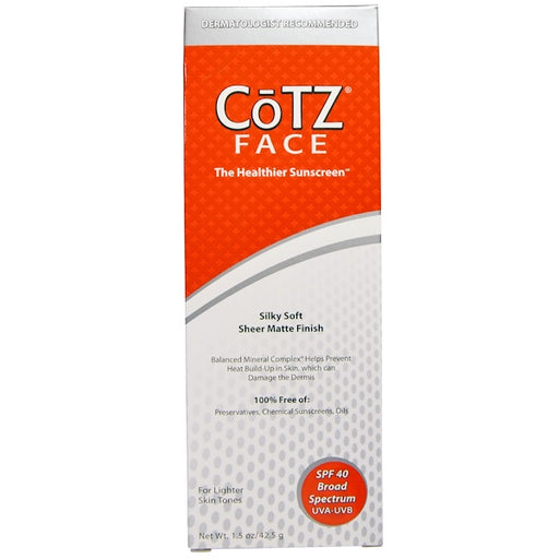 CoTZ CoTZ Face Lighter Skin Tone SPF 40 - 1.5 Oz Sunscreen