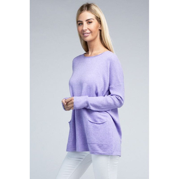 Viscose Front Pockets Sweater