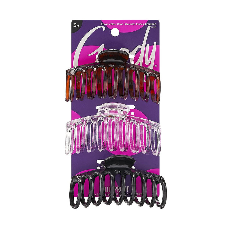 Goody Goody Large Spiral Claw Hair Clips - 3 Pcs Hair Care White Smoke