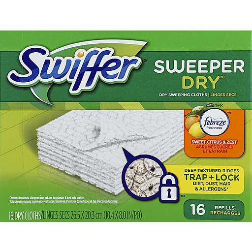 Swiffer Swiffer Sweeper Dry Sweeping Pad Multi Surface Refills Sponges & Scouring Pads Light Gray