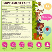 Nature Target Kids Probiotic + Multivitamin, 5 Billion CFUs, 75 Tablets Probiotic