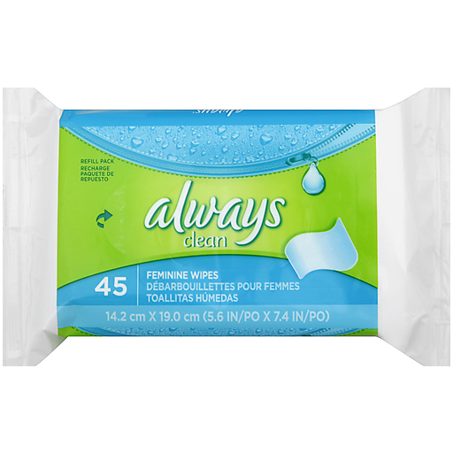 Always Always Wipes, Feminine, Refill Pack Personal Care White Smoke