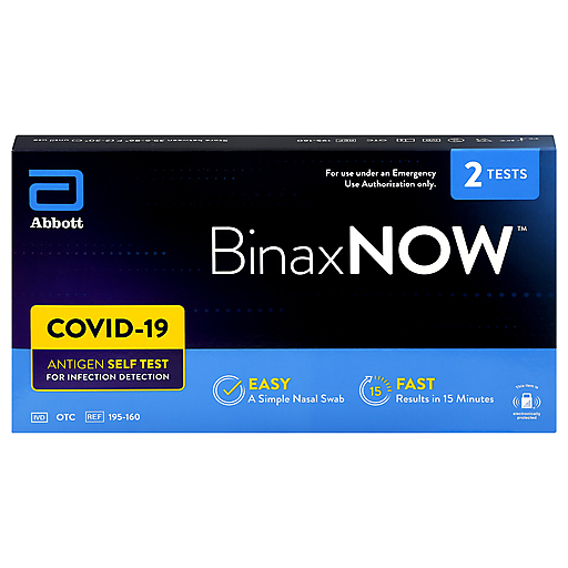 BinaxNOW BinaxNOW Abbott COVID‐19 At Home Antigen Self Test - 2 Tests Personal Care