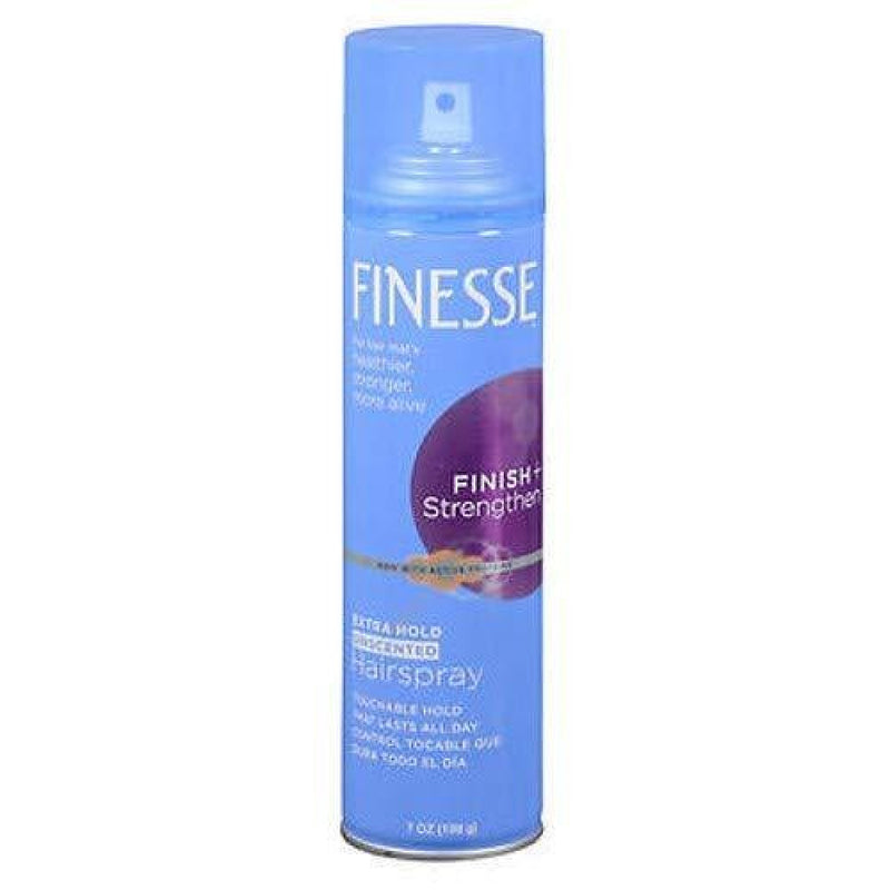 Finesse Finesse Aerosol Extra Hold Unscented Hair Spray 7 Oz Hair Care Cornflower Blue