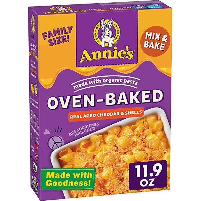 Annie's Homegrown - Baked Shells Aged Cheddar (Pack of 8-11.9oz Boxes)