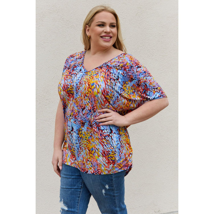 Be Stage Printed Dolman Flowy Top