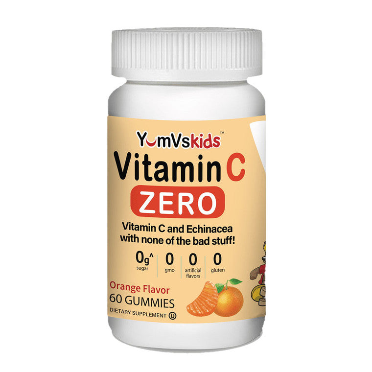 Yum-Vs Vitamins Yum-Vs Vitamins Vitamin C Echinacea Zero Gummies For Kids, Natural Orange Flavor Chewables Vitamins & Supplements
